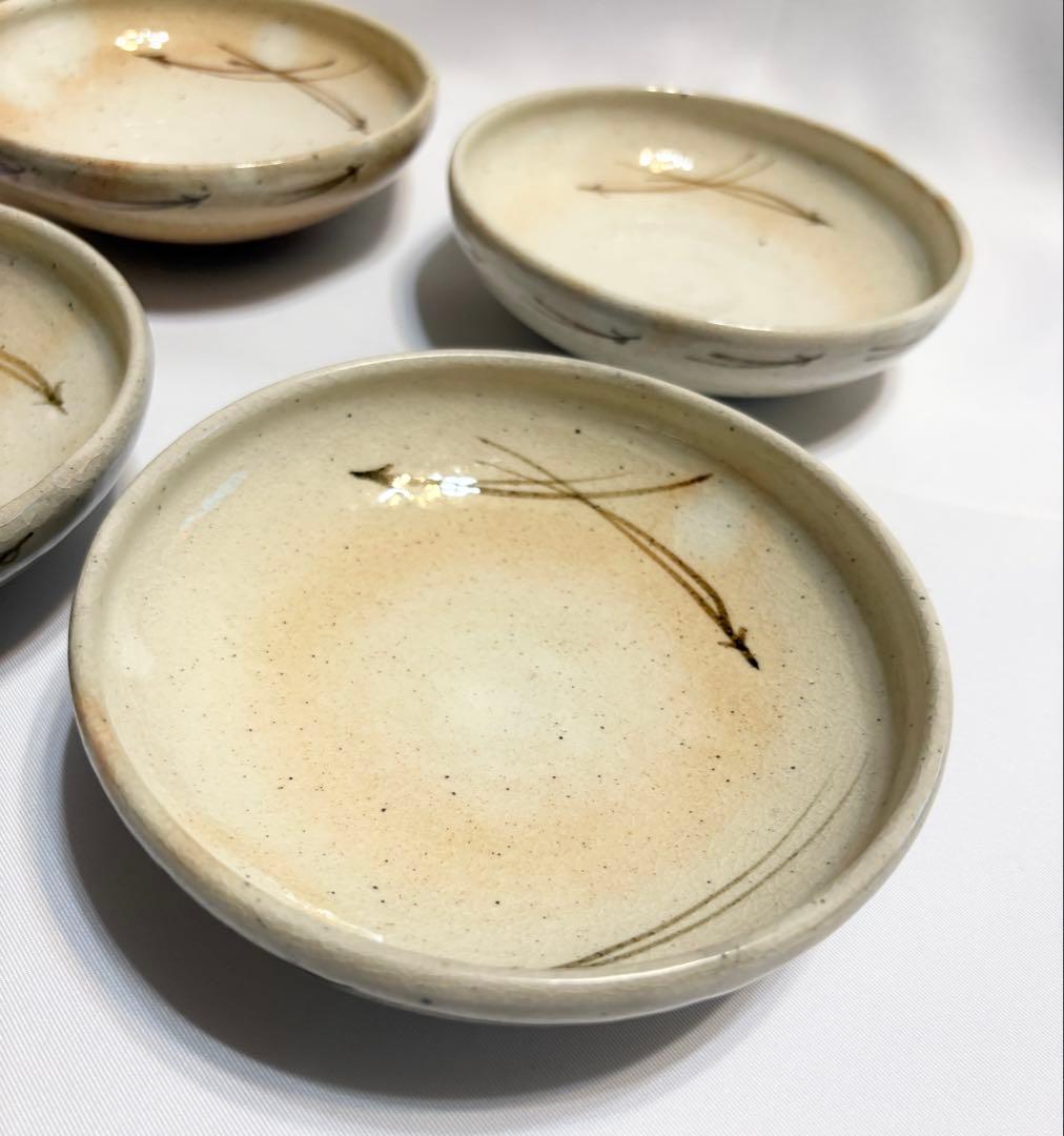 鏡山窯 井上東也 唐津向付 5客 唐津焼 陶芸