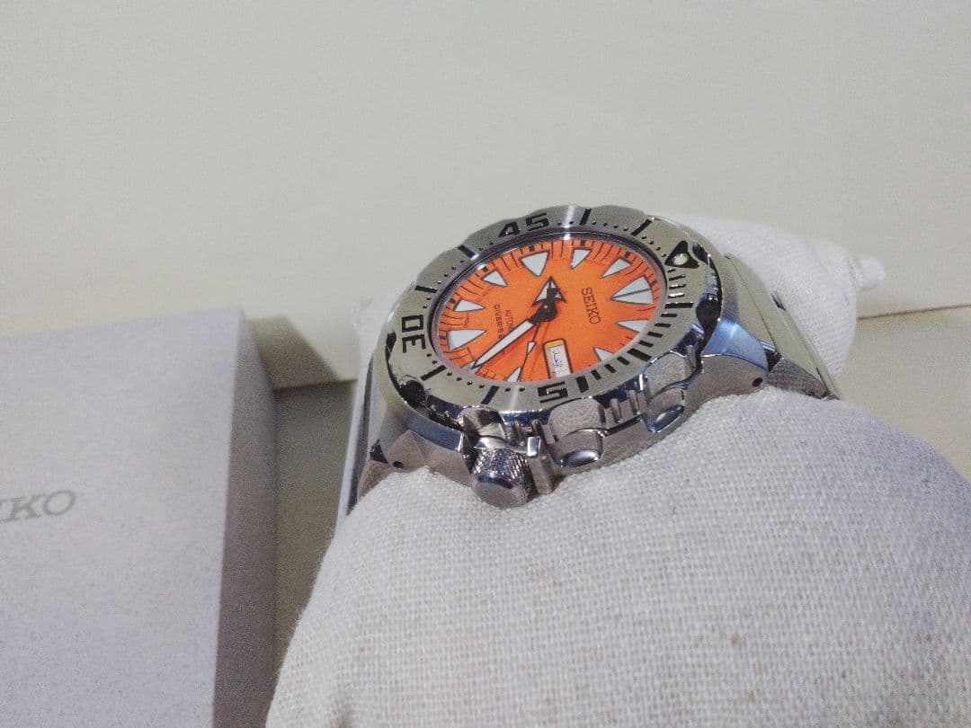 ち*ー様 美品 セイコーダイバー オレンジモンスター　シャークトゥース 1部難あ