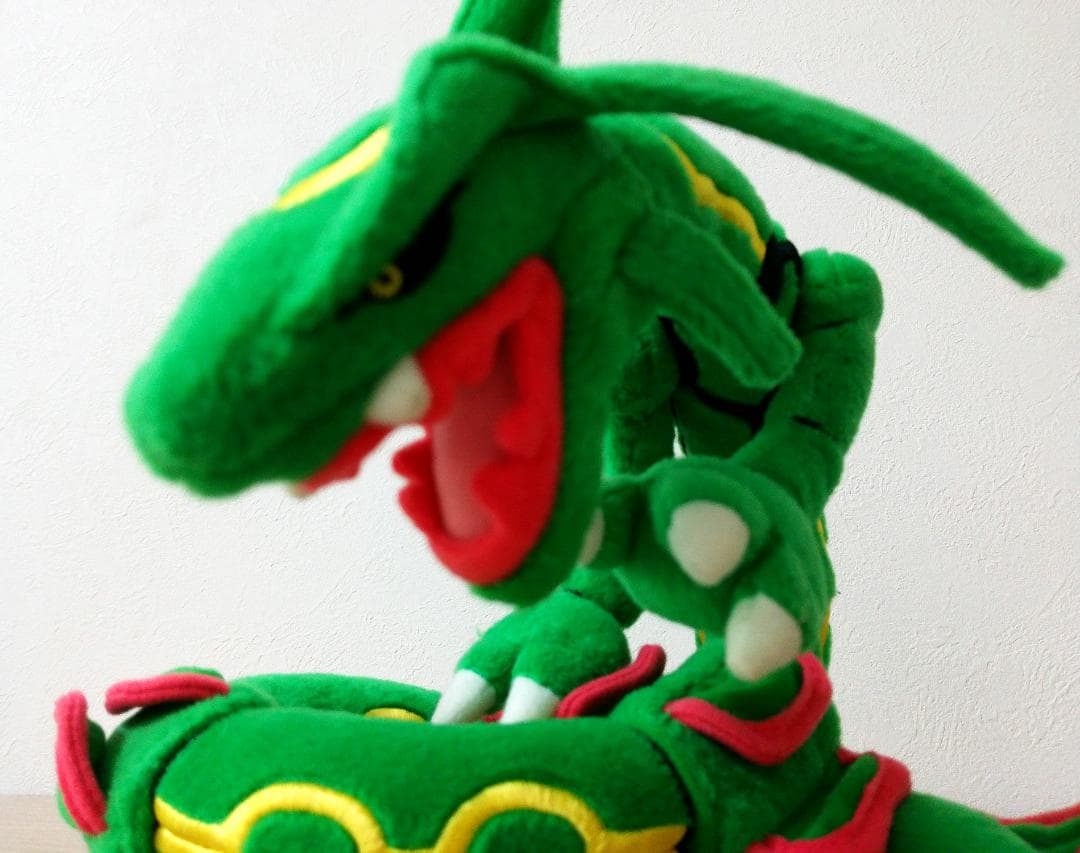 ポケットモンスター ルビー・サファイア　迫力満点　レックウザ　ぬいぐるみ　当時品