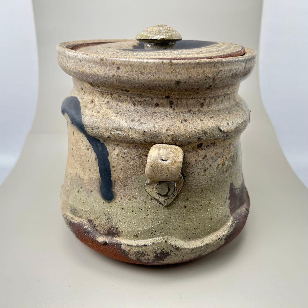 高倉国光 茶道具 水指【小石原焼耳付水指】木箱付き