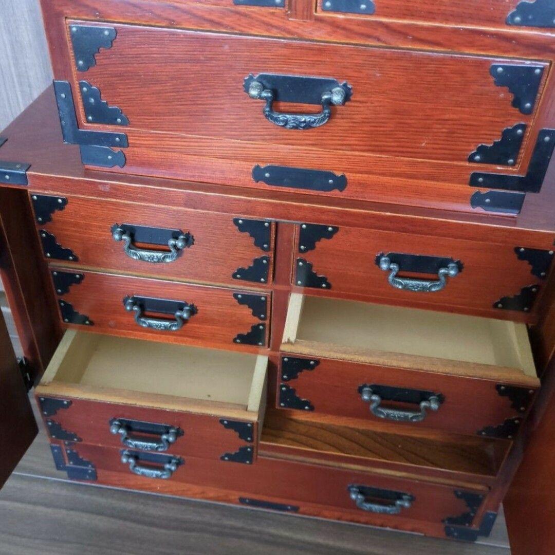 和風木製チェスト 6引き出し