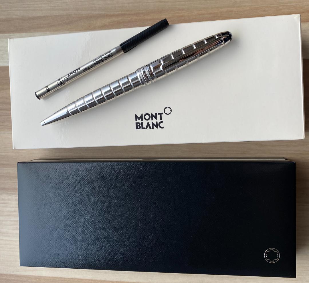 未使用に近い モンブラン ソリテール プラチナプレート ファセット ボールペン