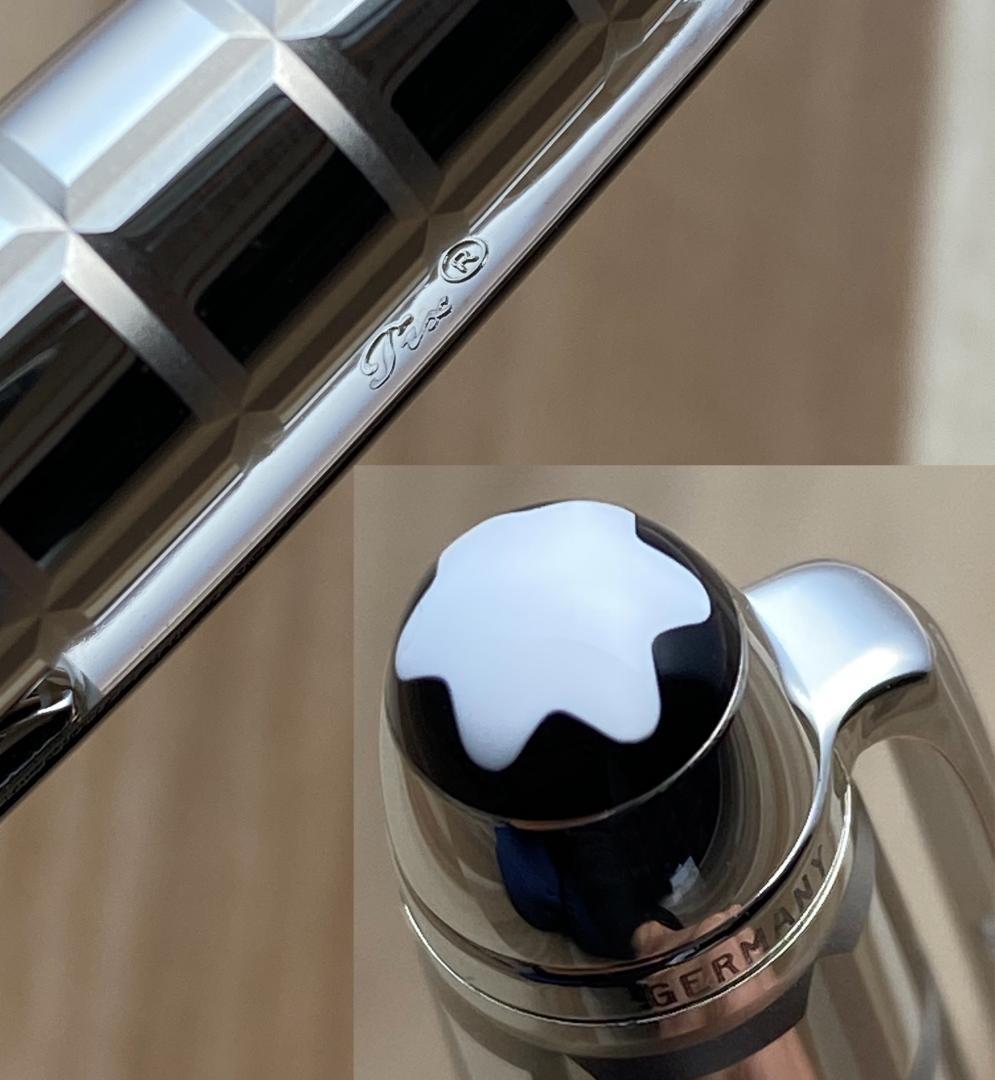 未使用に近い モンブラン ソリテール プラチナプレート ファセット ボールペン