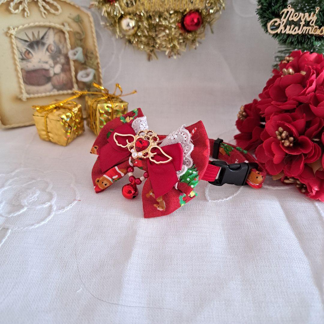 クリスマスシリーズ(小さいくまさん)わんちゃん猫ちゃん用首輪