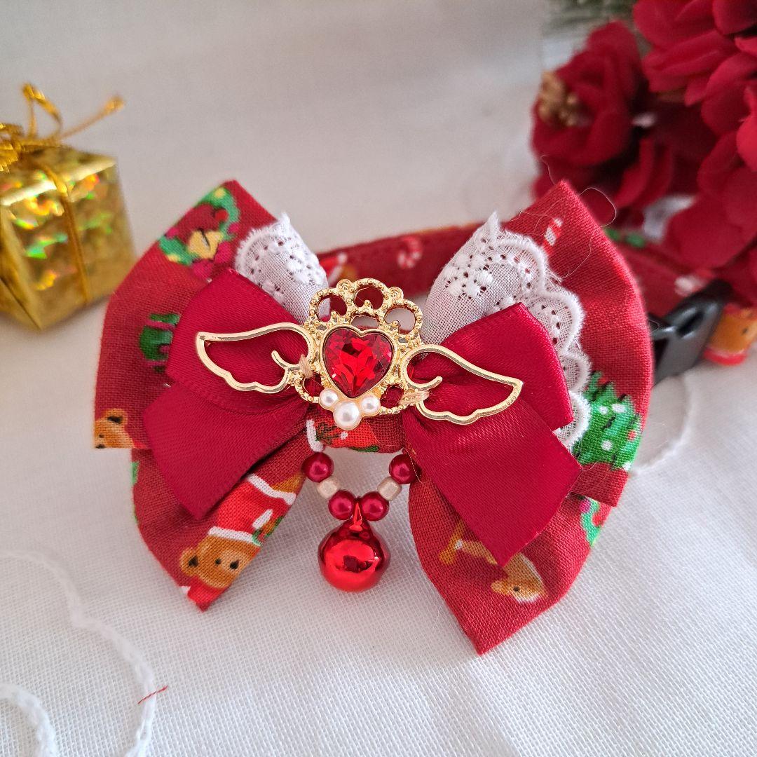 クリスマスシリーズ(小さいくまさん)わんちゃん猫ちゃん用首輪