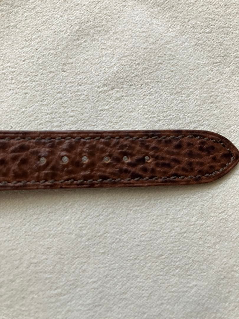 エルメス HERMES 腕時計用純正レザーベルト　幅17㎜　ブラウン　尾錠社外品