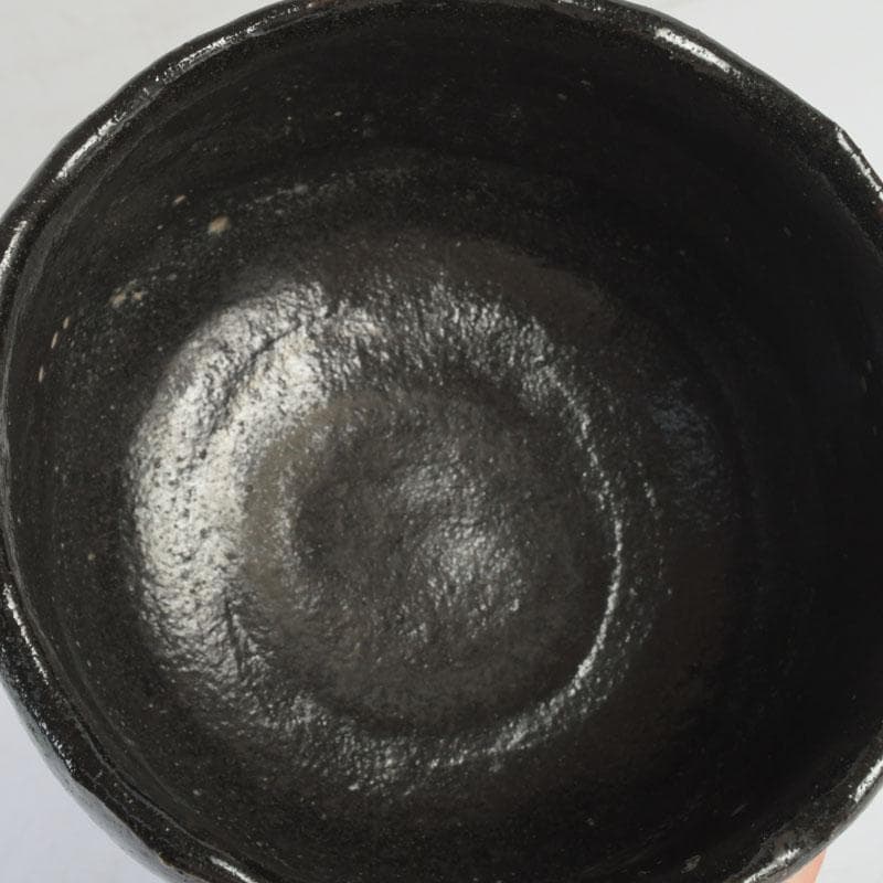 茶道具　楽吉左衛門　五代宗入作　黒楽茶碗　十一代　慶入極め箱　M　9828
