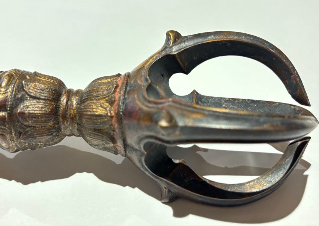 時代物「金銅五鈷杵」鎌倉時代作 一口|金剛杵 真言宗 高野山 仏具 仏教美術