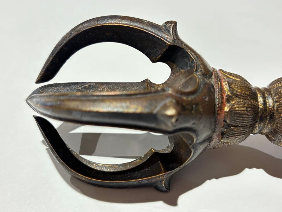 時代物「金銅五鈷杵」鎌倉時代作 一口|金剛杵 真言宗 高野山 仏具 仏教美術