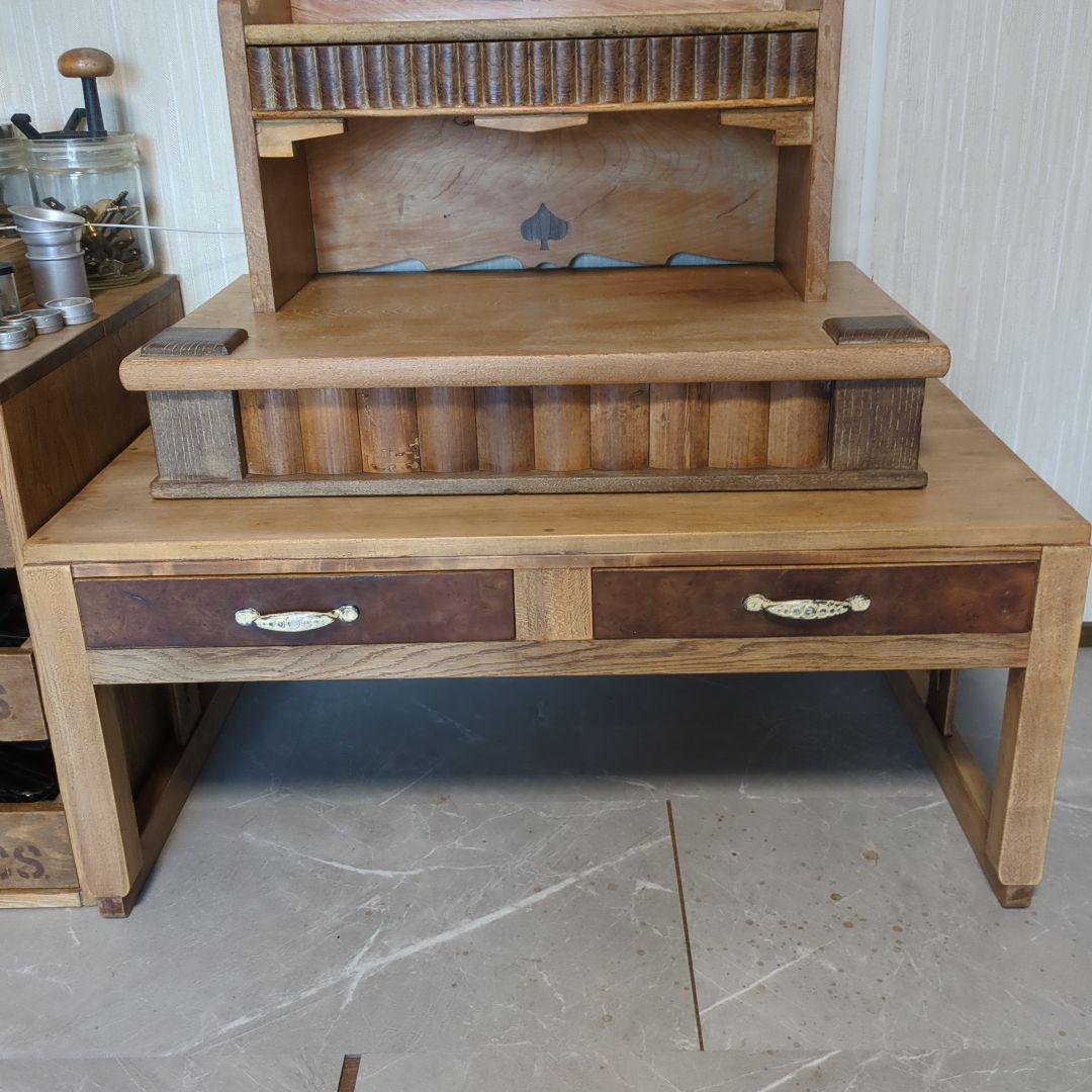 アンティーク文机　花台　飾り台　サイドテーブル　古道具