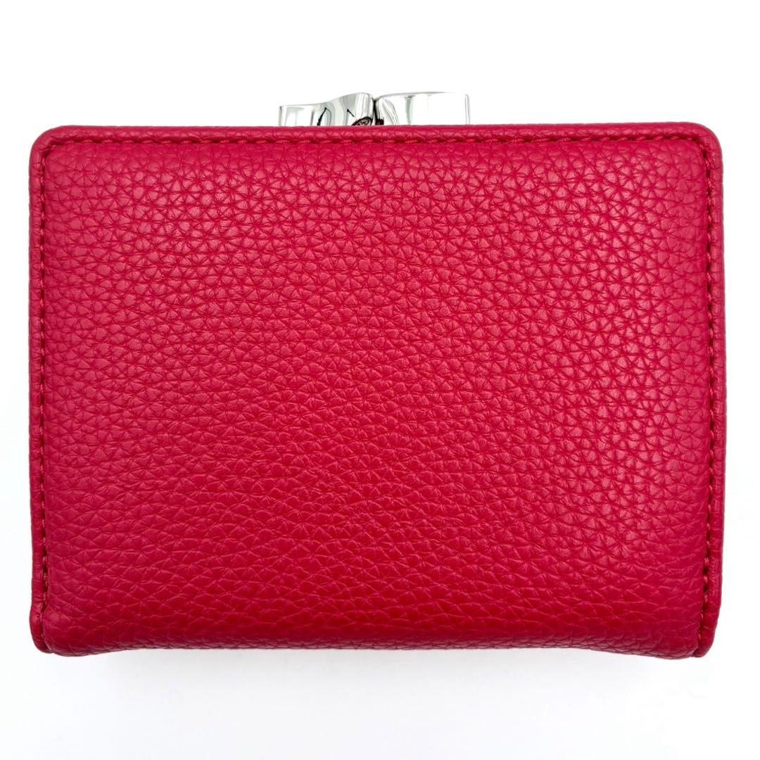 希少 新品 ヴィヴィアンウエストウッド 三つ折り財布 がま口 赤 メタルオーブ