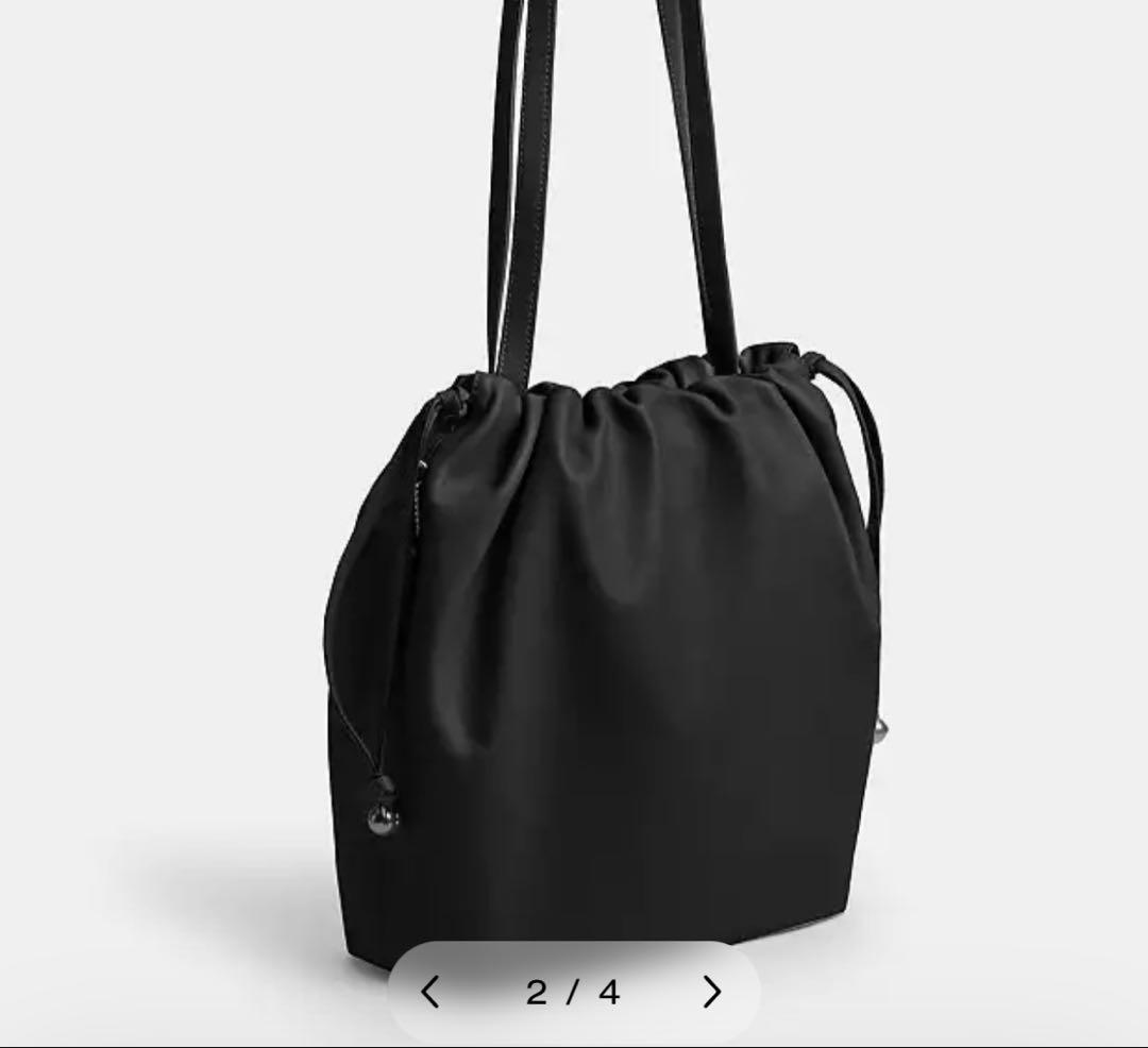 COACH ブラック ドローストリング トートバッグ