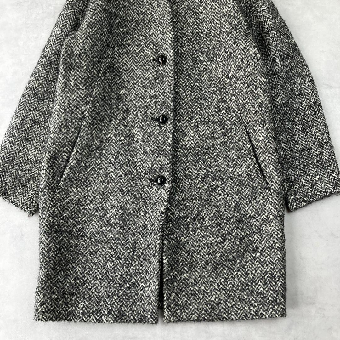 美品　デプレ　ウールアルパカツイードチェスターコート　800