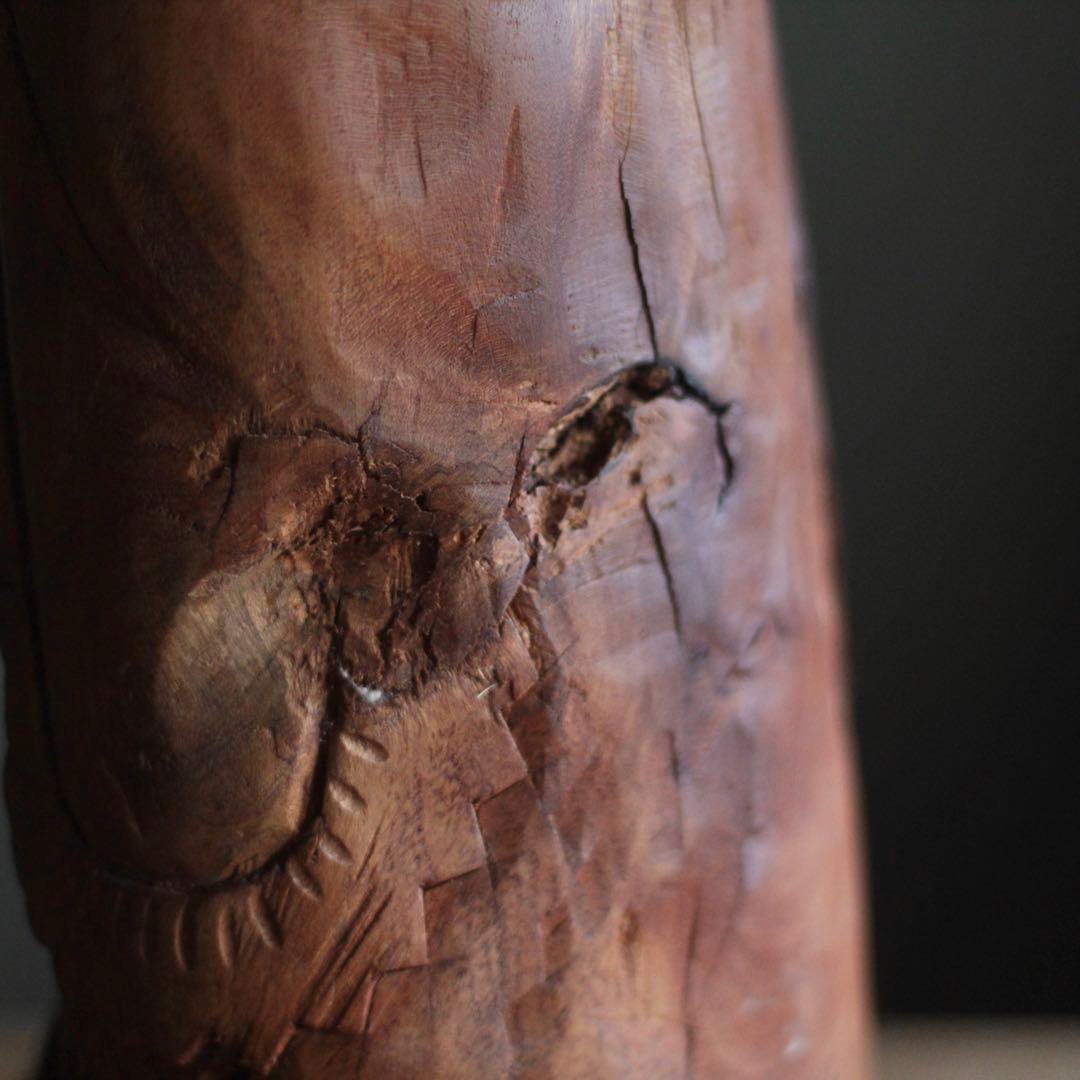 木彫 祈りの像 古道具 民衆仏 アンティーク オブジェ アイヌ？