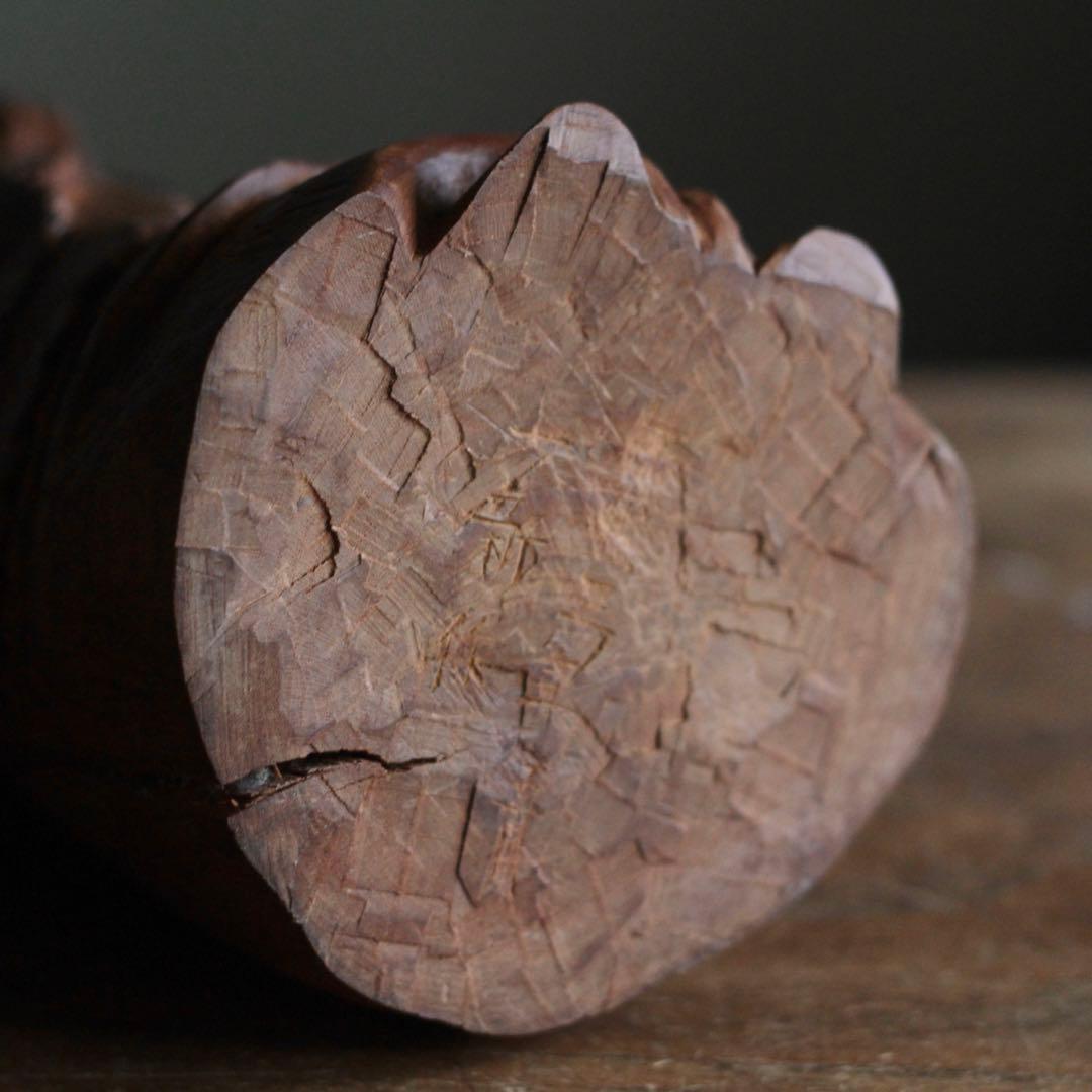 木彫 祈りの像 古道具 民衆仏 アンティーク オブジェ アイヌ？