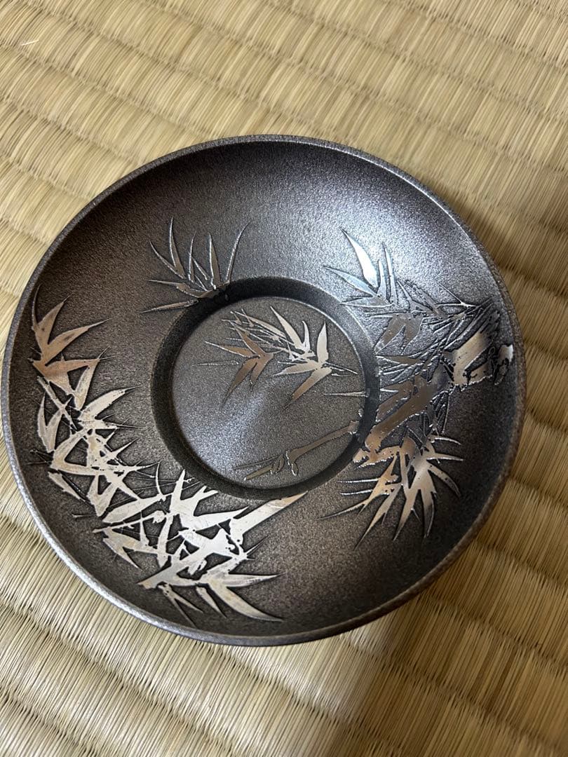 錫　茶托　錫師　松下喜山　5客セット