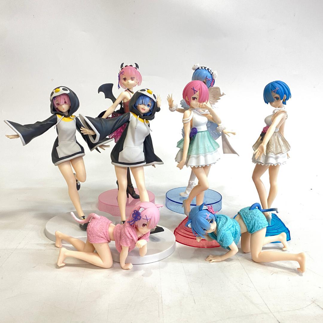 Re:ゼロから始める異世界生活レムラムフィギュア 8点セットまとめ売り中古ニメ