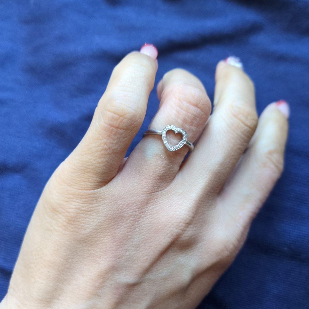 ティファニー センチメンタルハートリング pt950 11.5号