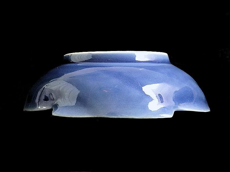 古伊万里　瑠璃色　貝の図　貝型変形皿　５枚　C803AS-BTp