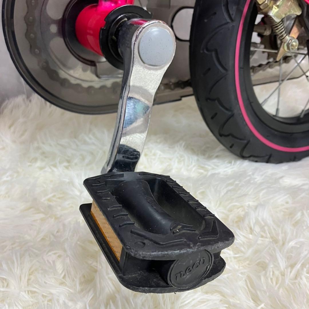 【極美品】へんしんバイク 12インチ ピンク スタンド付