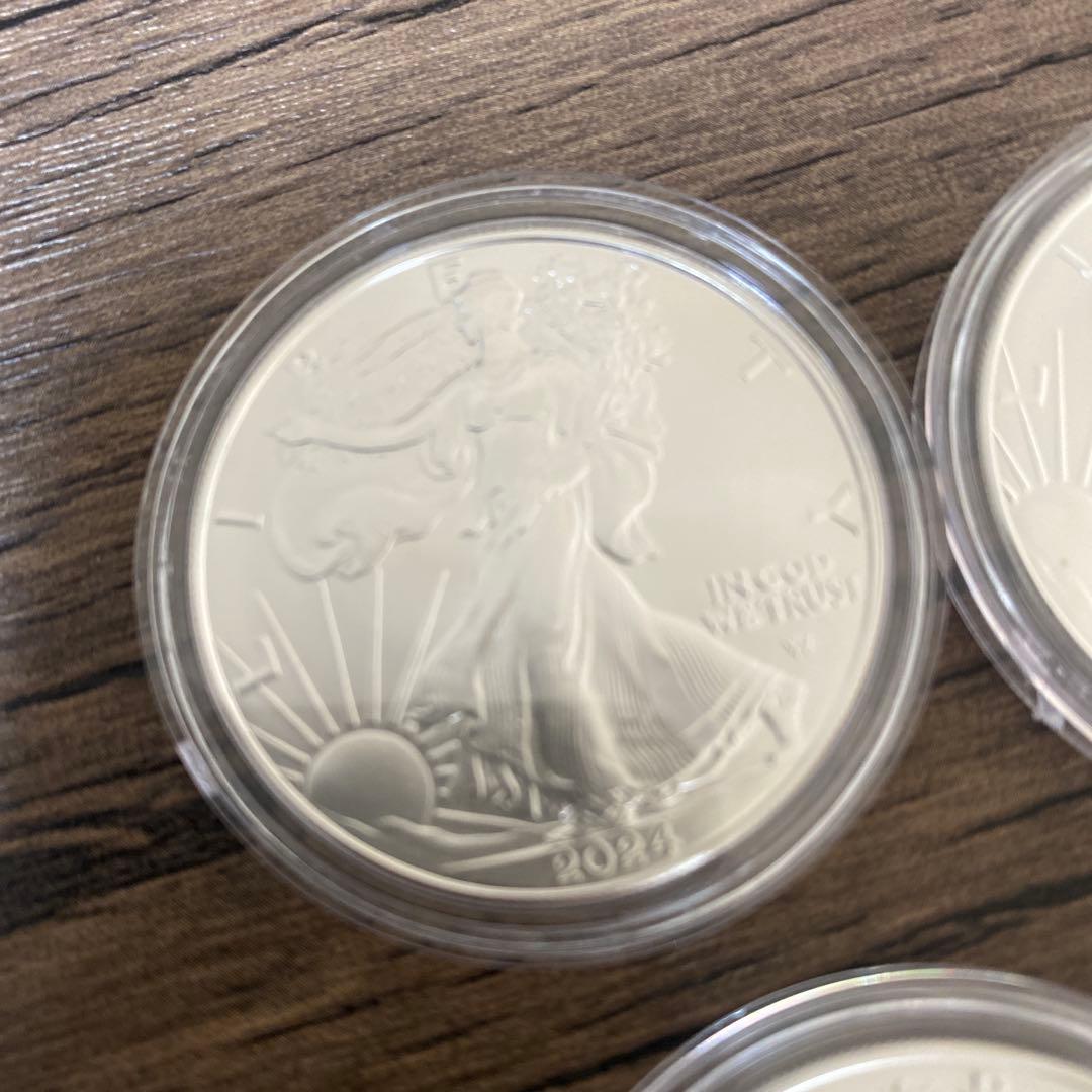 純銀　1オンス 5枚セット 2024年　アメリカ　イーグル・ウォーキングリバティ
