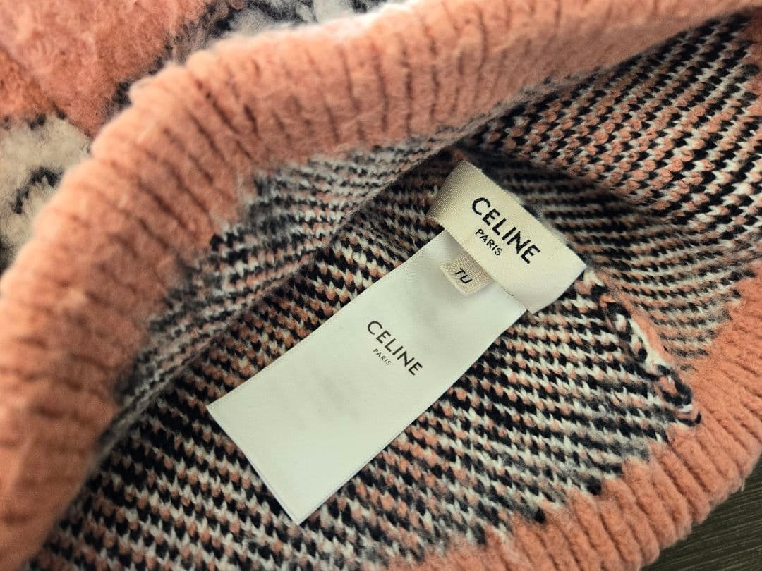 セリーヌ‪ エイミードリアン コラボ 犬柄 ニット帽 TU