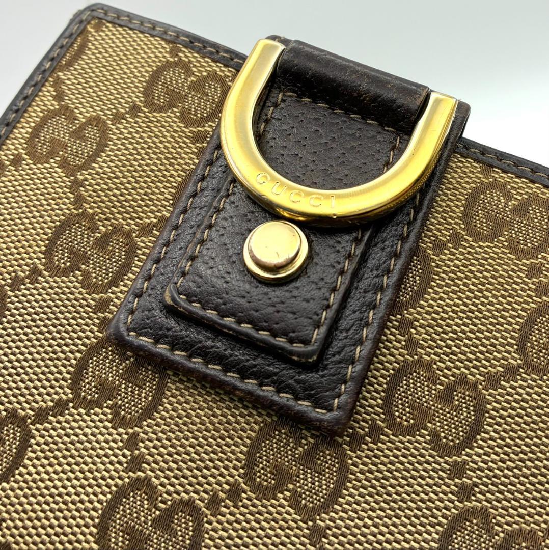 GUCCI グッチ 二つ折り財布 GGキャンバス レザー 1411411