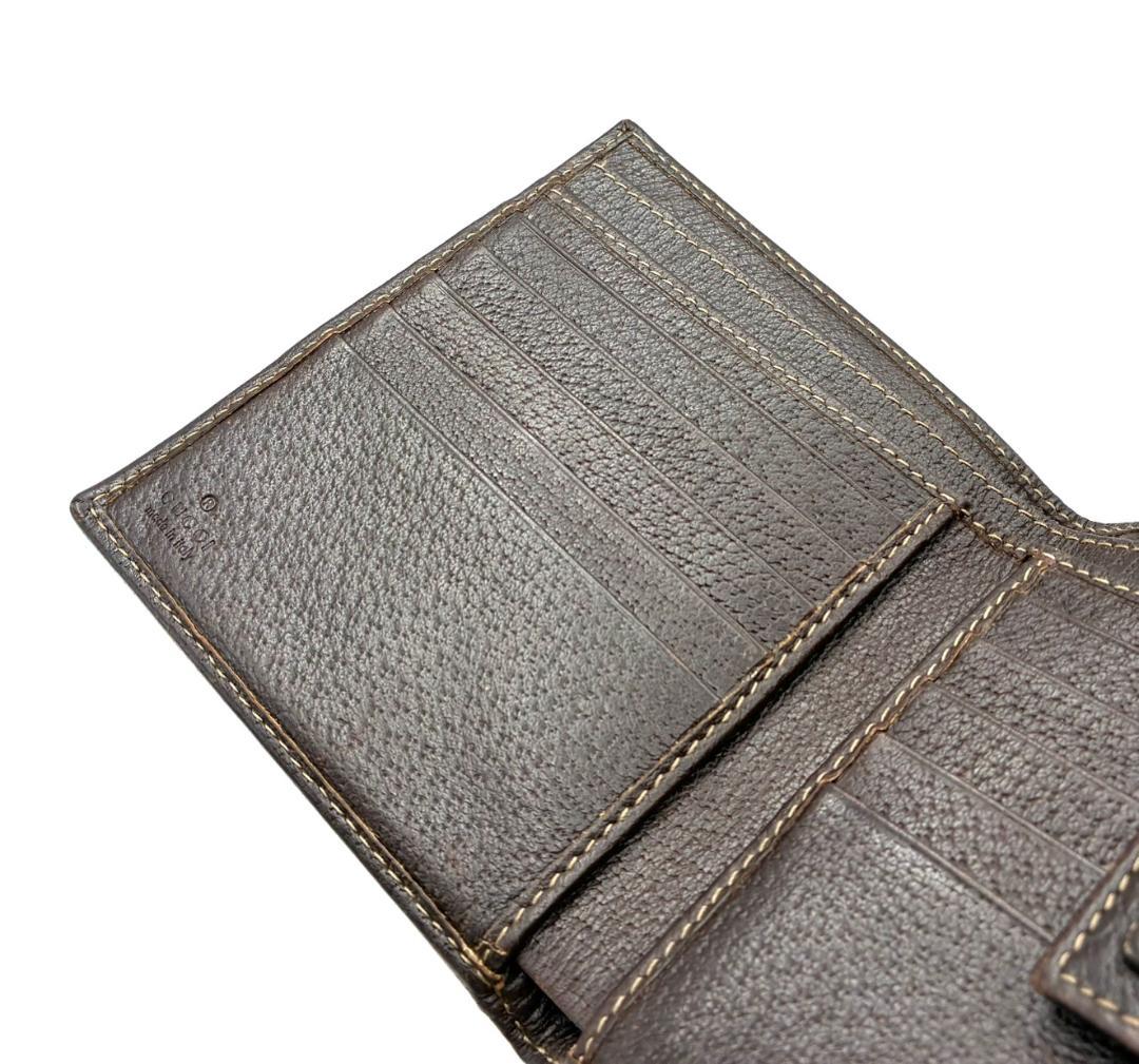 GUCCI グッチ 二つ折り財布 GGキャンバス レザー 1411411