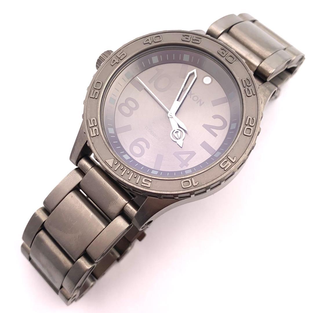 7-5386 NIXON 12I チタニウム アナログ腕時計 グレー