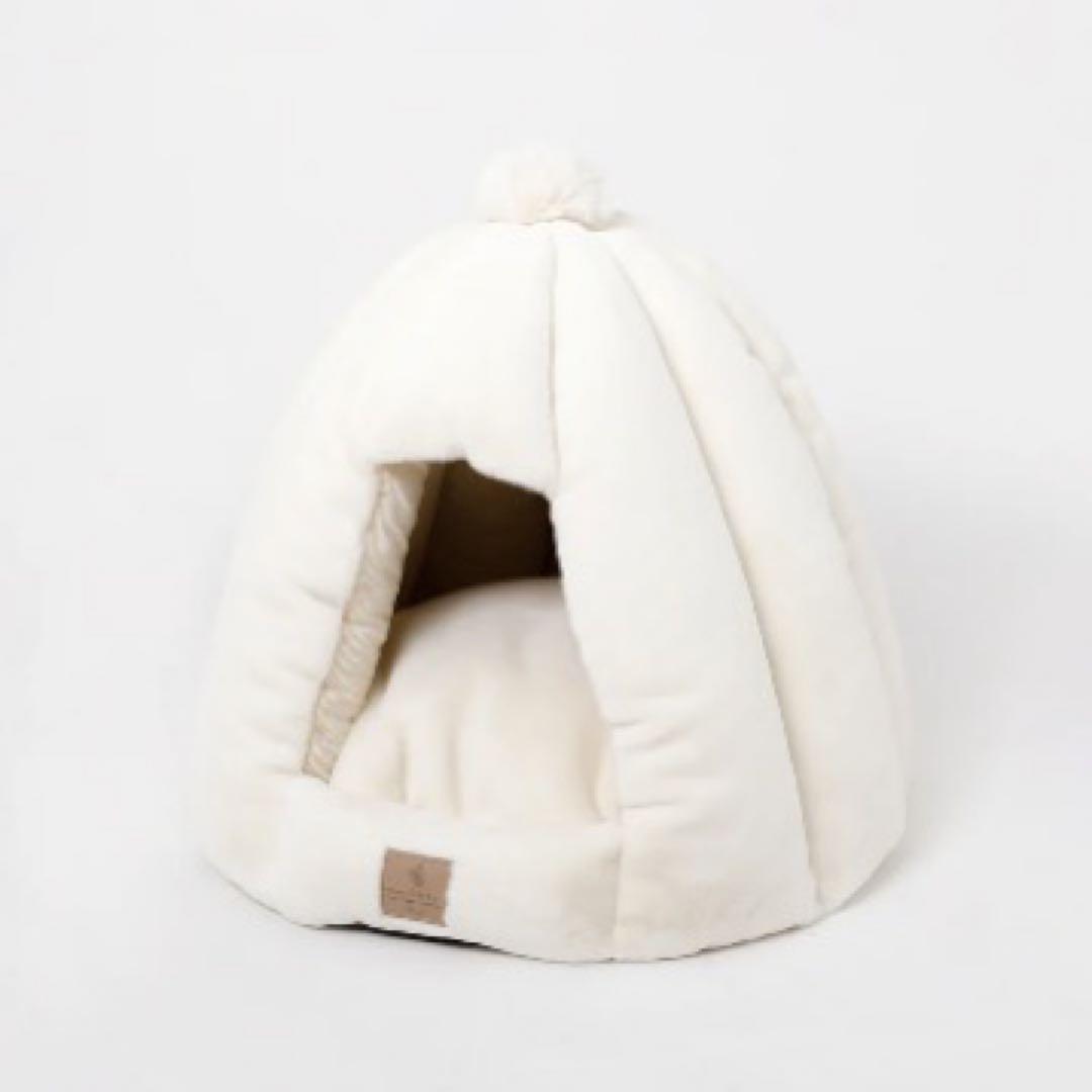 ファードーム型セミクローズドファーペットハウス クッション付