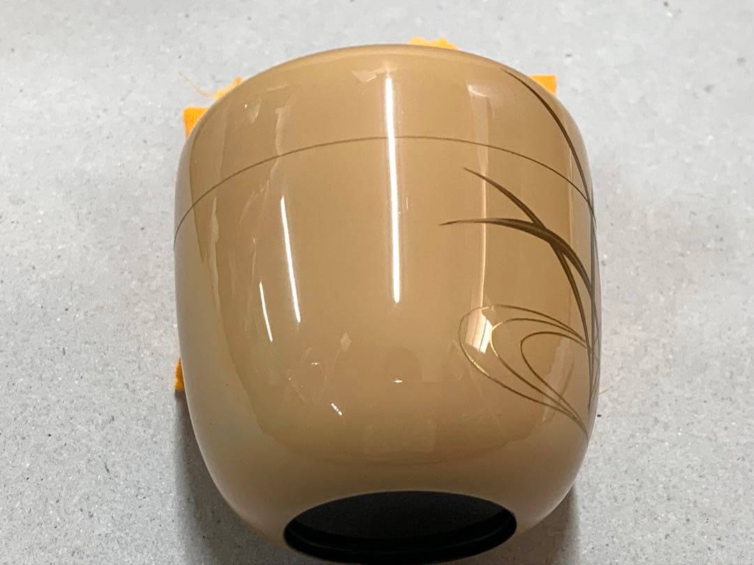 中村宗悦 芦鷺蒔絵 中棗 棗 茶道具 茶器