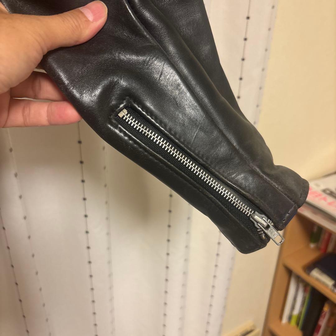 Schott ブラック シングルライダースジャケット アメリカ製