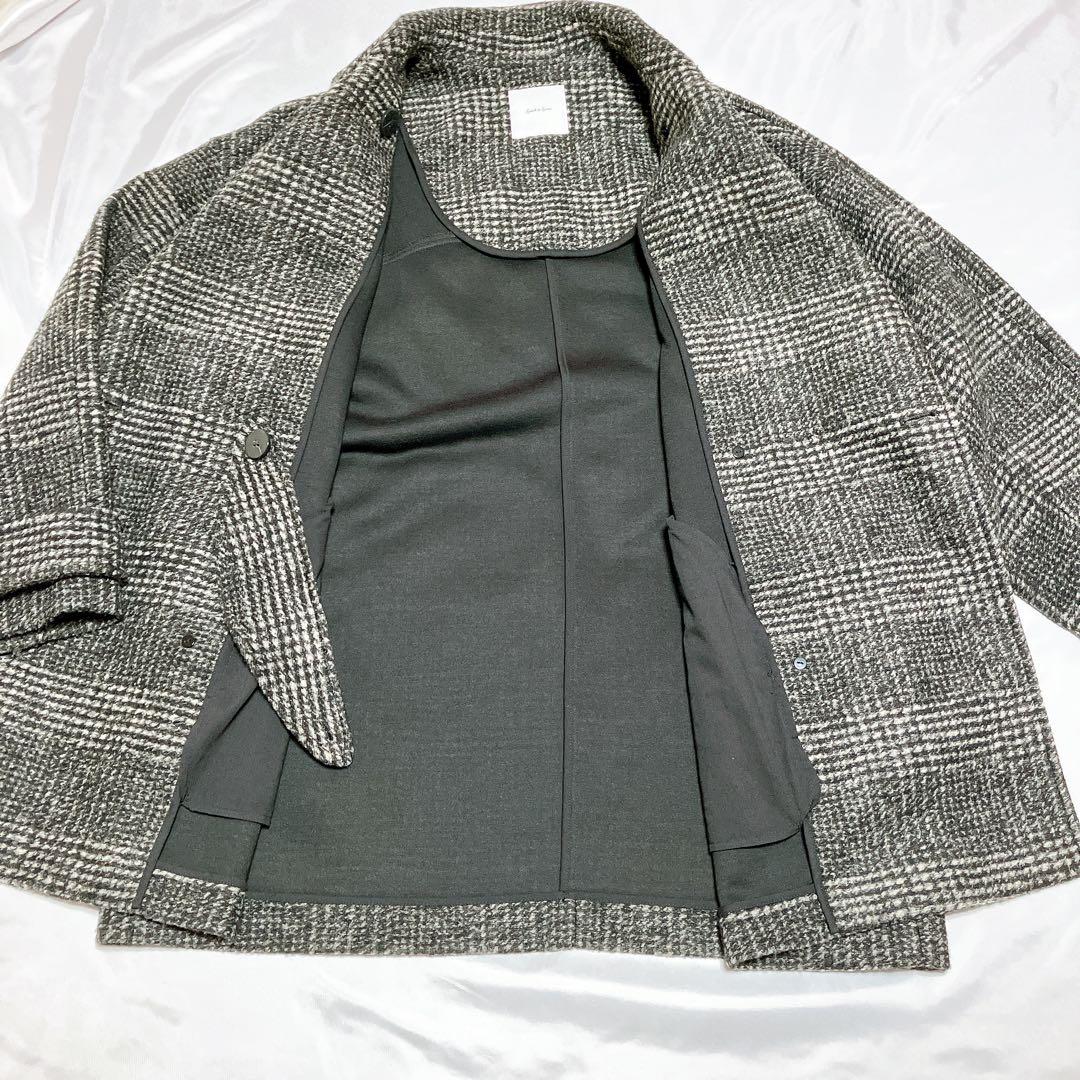 【ゆう】スピックアンドスパン Wスライバーチェックハーフコート 36 S