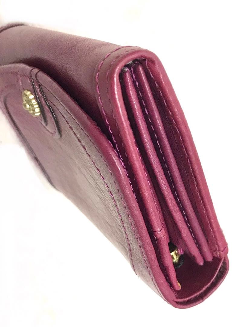 未使用ダコタDakota二つ折り財布レディースリードクラシックチェリーピンクレア