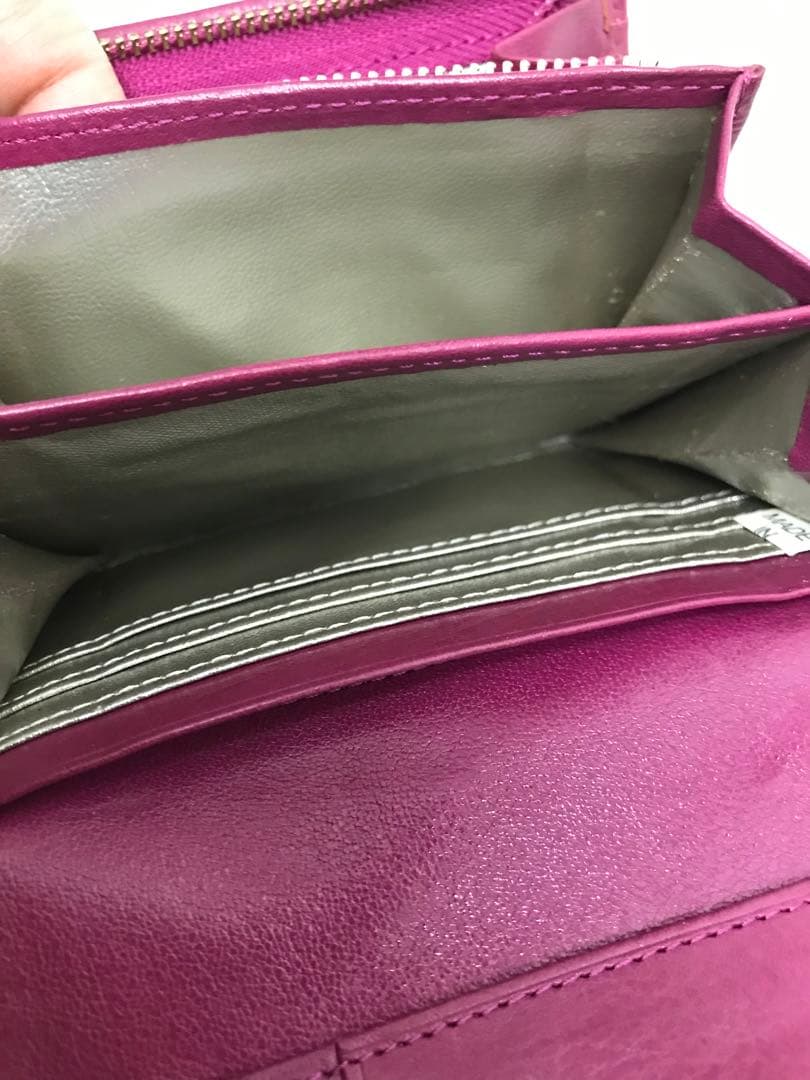 未使用ダコタDakota二つ折り財布レディースリードクラシックチェリーピンクレア