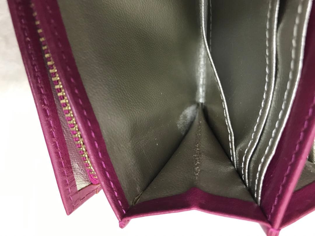 未使用ダコタDakota二つ折り財布レディースリードクラシックチェリーピンクレア