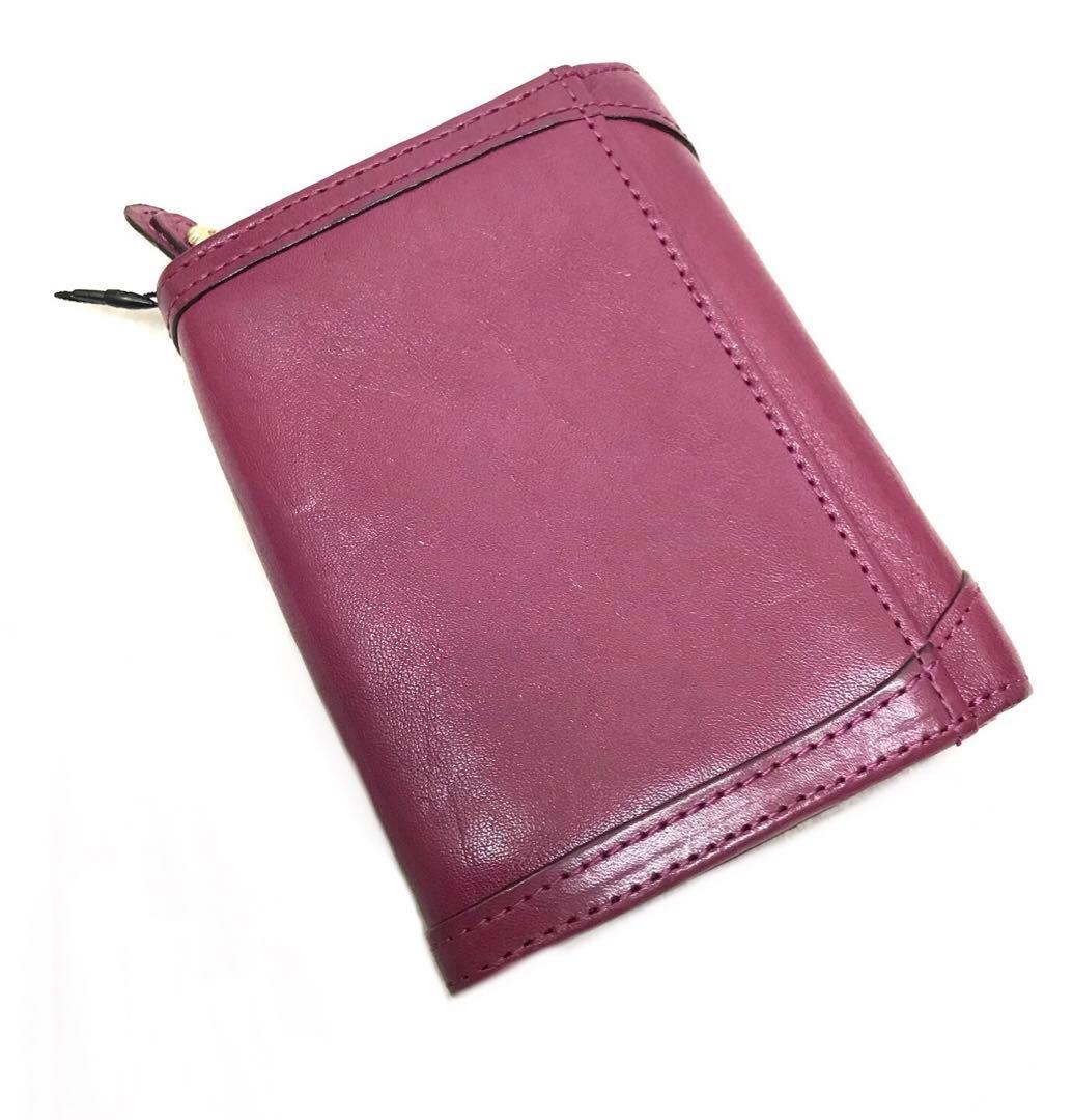 未使用ダコタDakota二つ折り財布レディースリードクラシックチェリーピンクレア