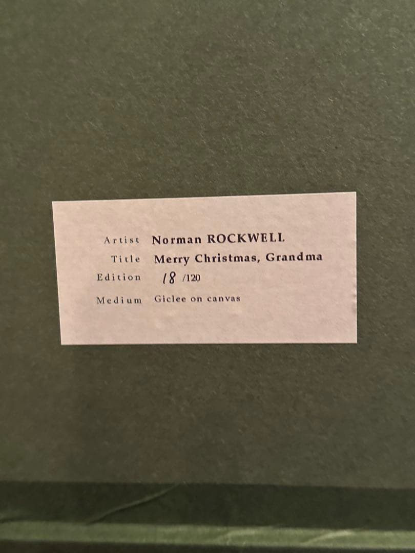 値下げ　ノーマンロックウェル 　Merry Christmas,Grandma