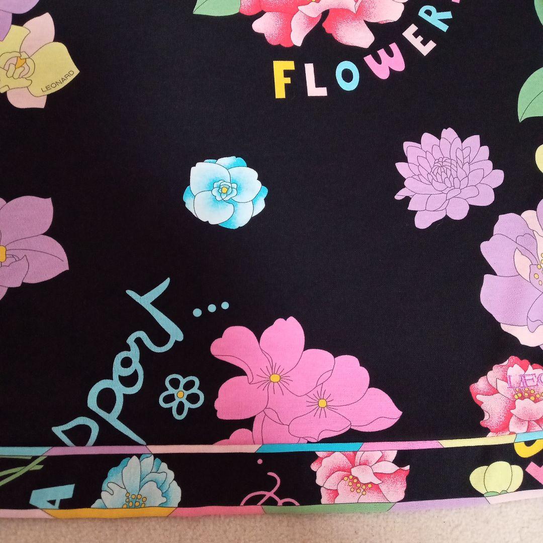 レオナール　スポーツ　長袖ポロシャツ　花柄　大きいサイズ　サイズ44