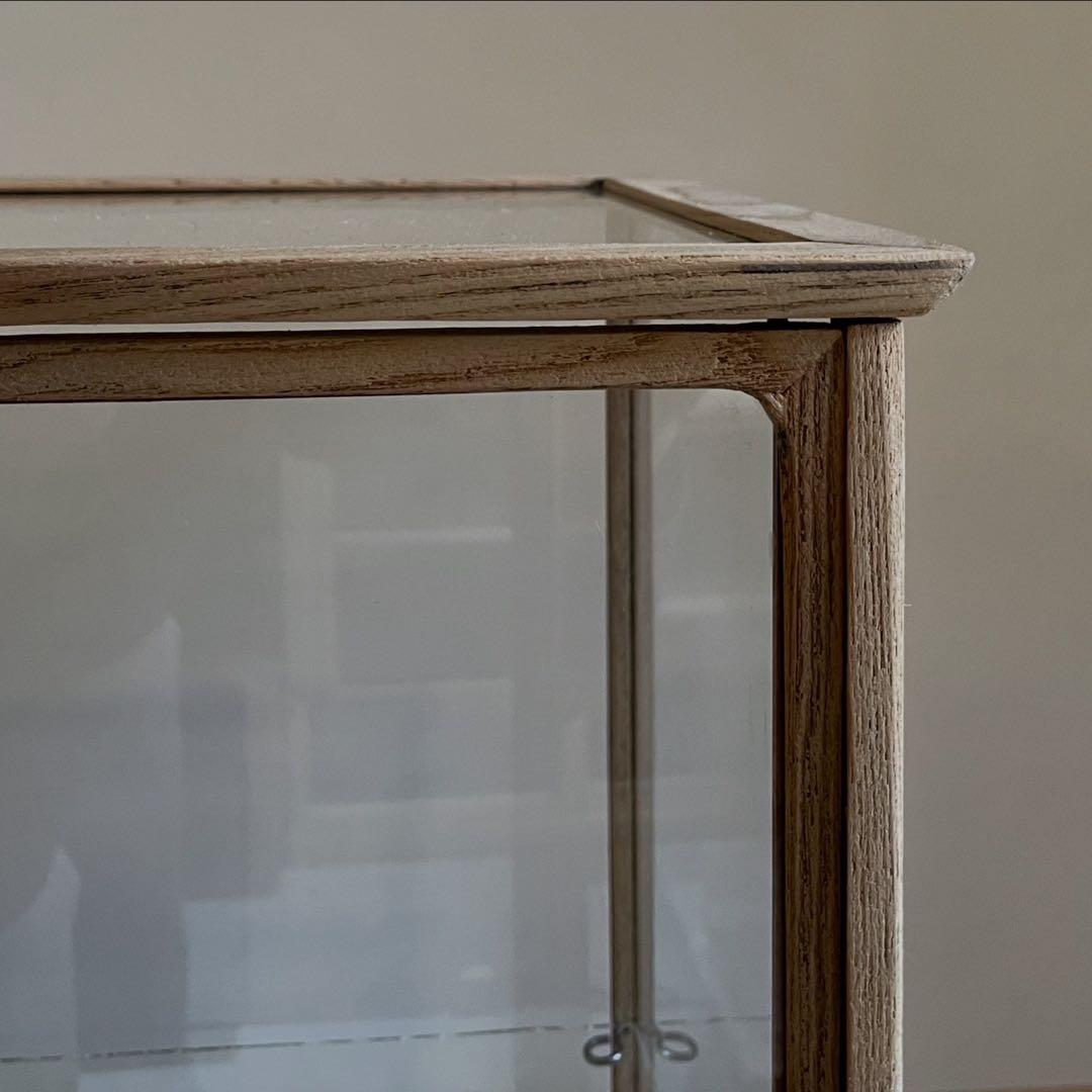 古い木枠ガラスケース　レトロ　飾り棚　古道具　アンティーク　店舗什器