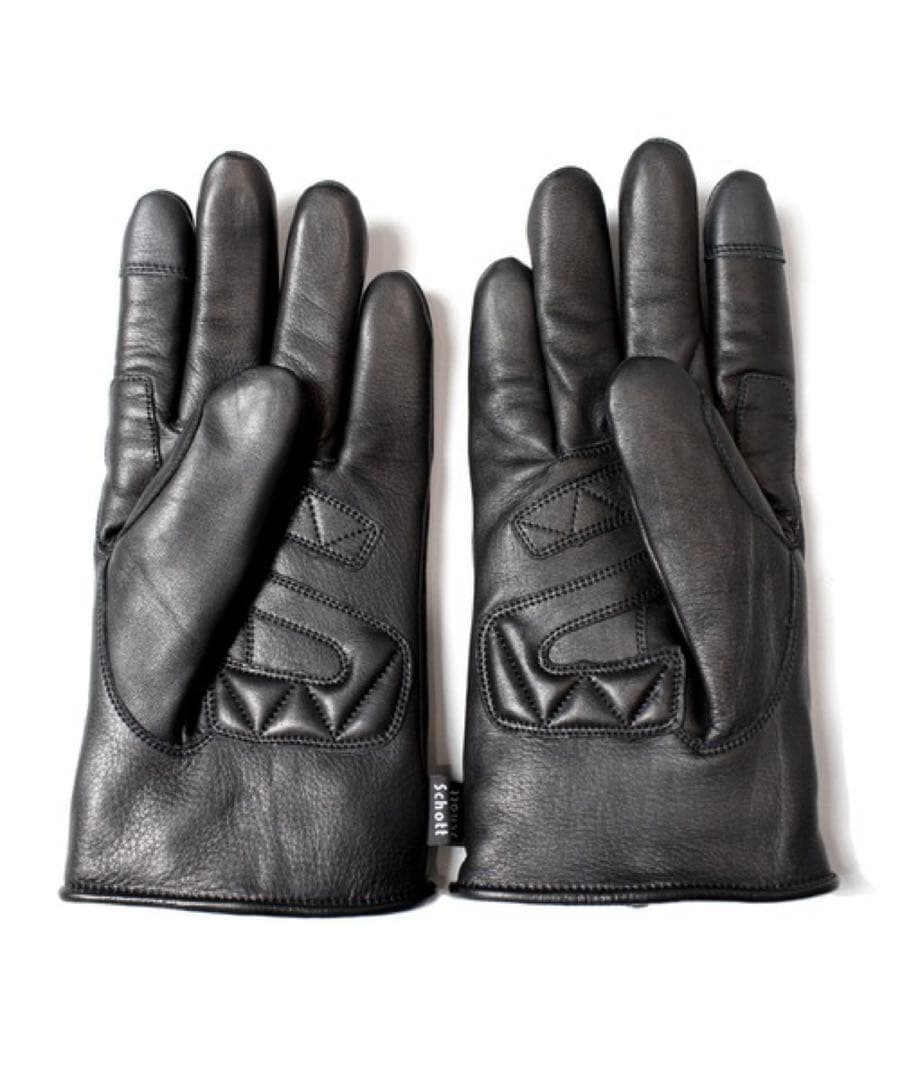 Schott ショット 手袋 グローブ レザー ジップ ワンスター冬用　ボア付き