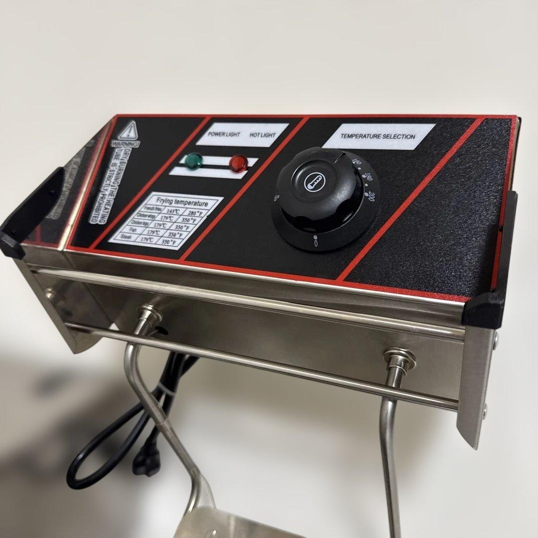 美品 卓上フライヤー 業務用 家庭用 6Ｌ大容量 ステンレス 電気フライヤー