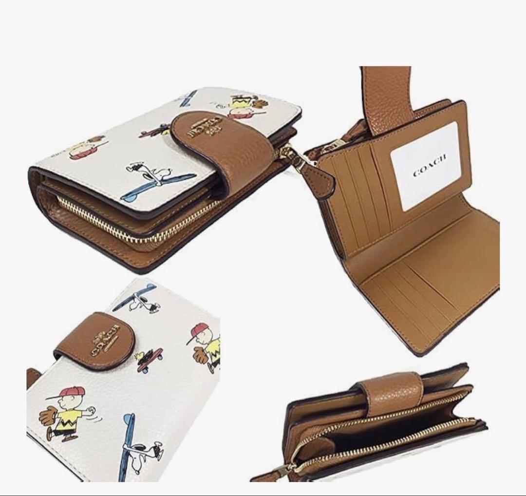 COACH スヌーピー柄 二つ折り財布 ✨新品未使用✨箱保存袋付き
