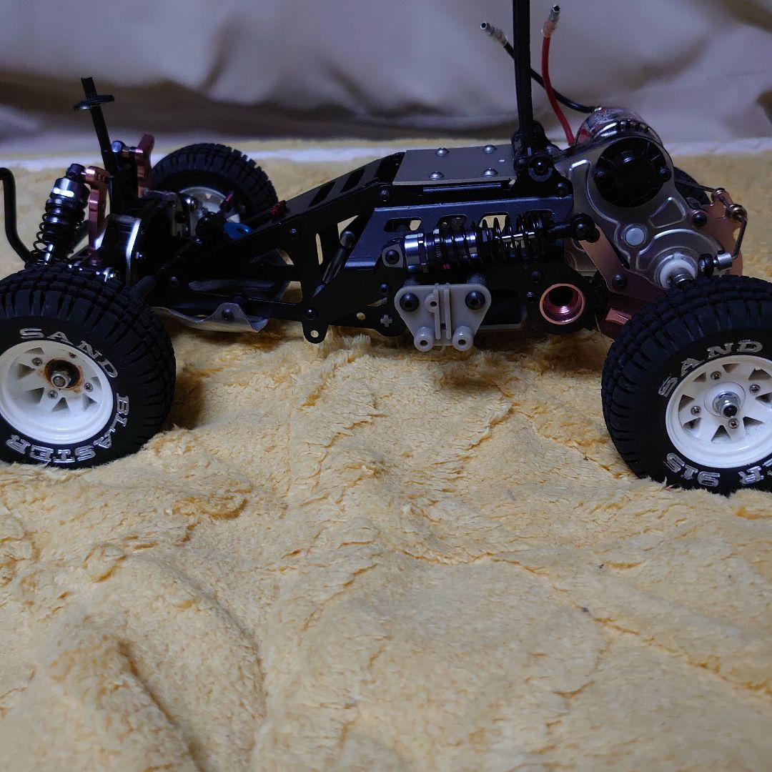 タミヤマイティフロッグ　アルミシャーシ仕様　VWビートル506ボディ付き