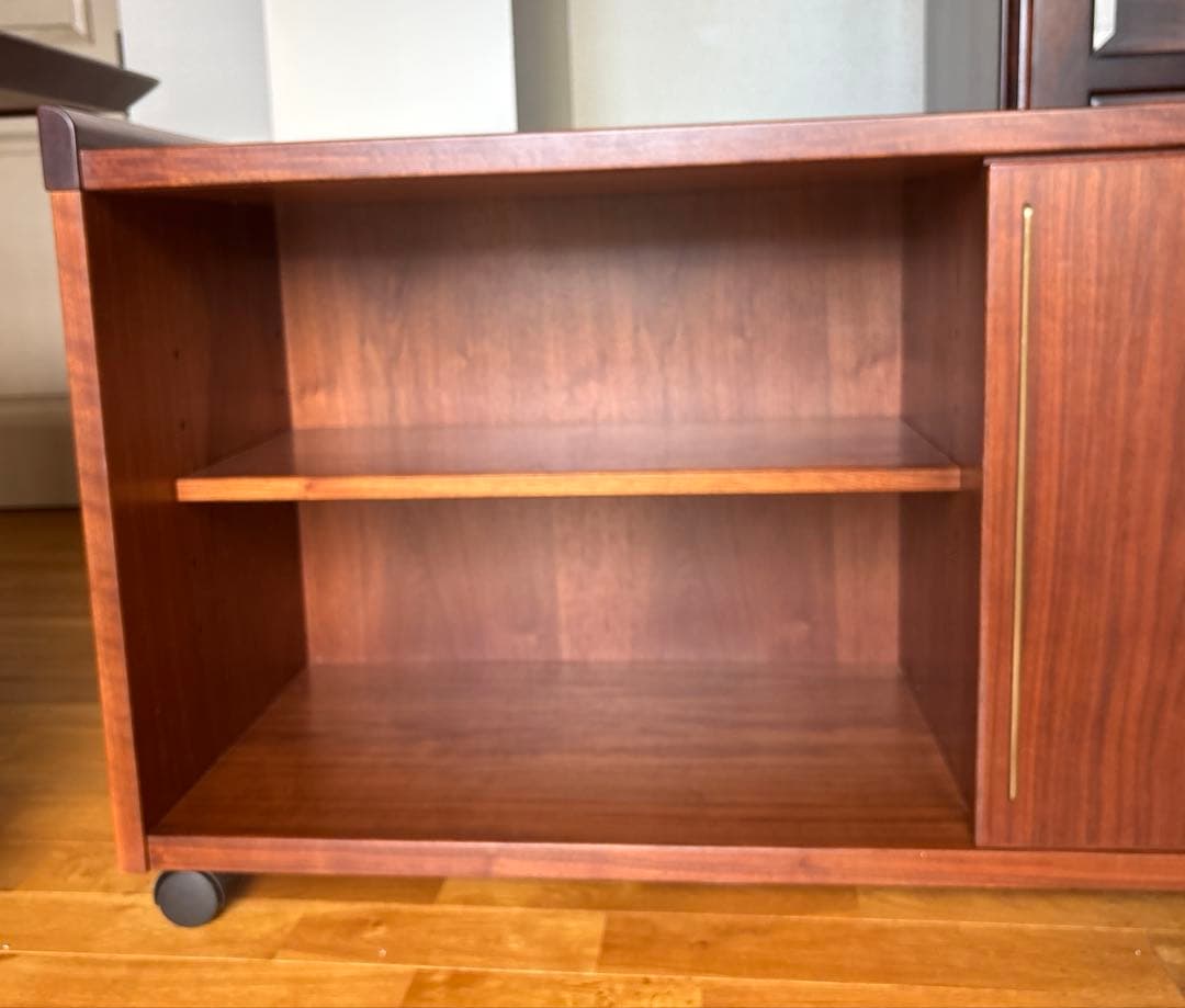 オープンキャビネット ダークブラウン　木製