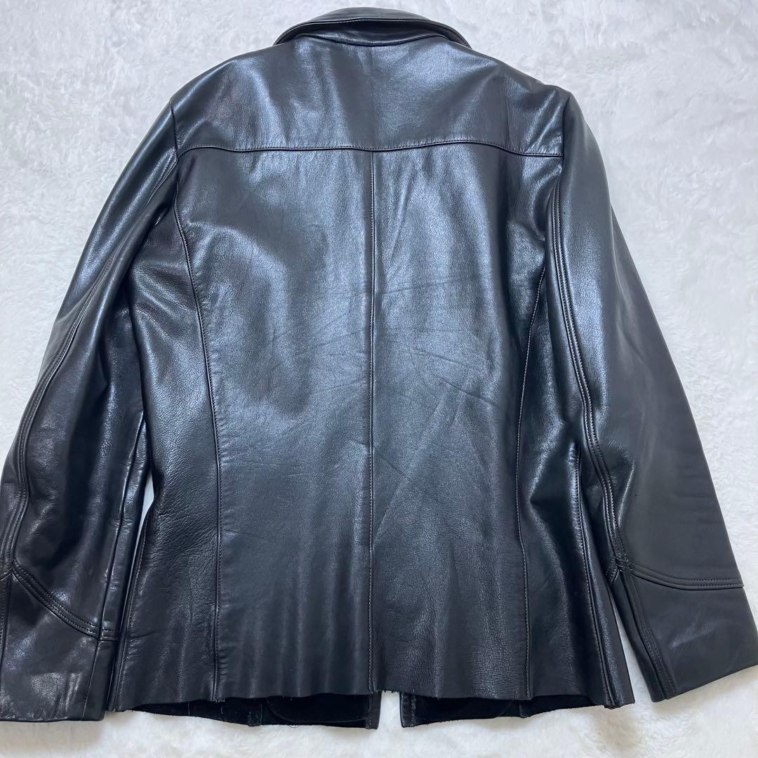 美品 レッドムーン 牛革 カウレザー ライダース レザージャケット ブラック