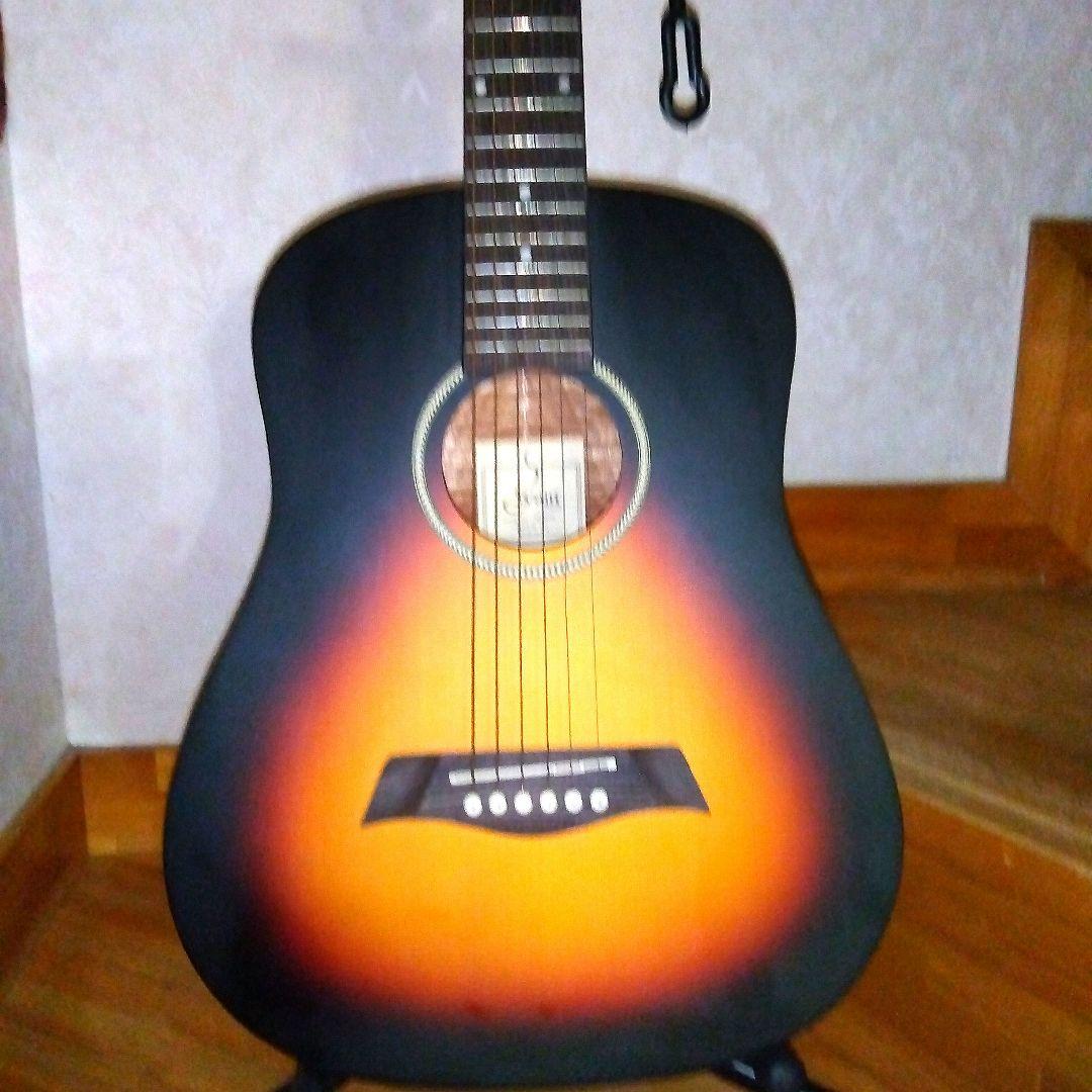 木目バリトラS.yairi上位ブランドコンパクトギター全長88cmケース付き美品