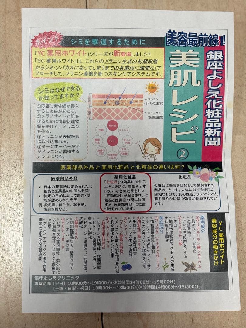 銀座ヨシエクリニック　ローション、ミルク、クリーム三点セット