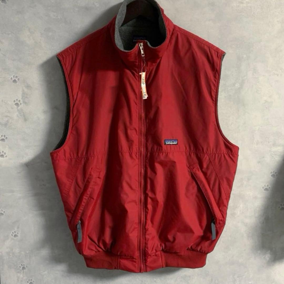 90's Patagonia パタゴニア シェルドシンチラベスト レッド 赤