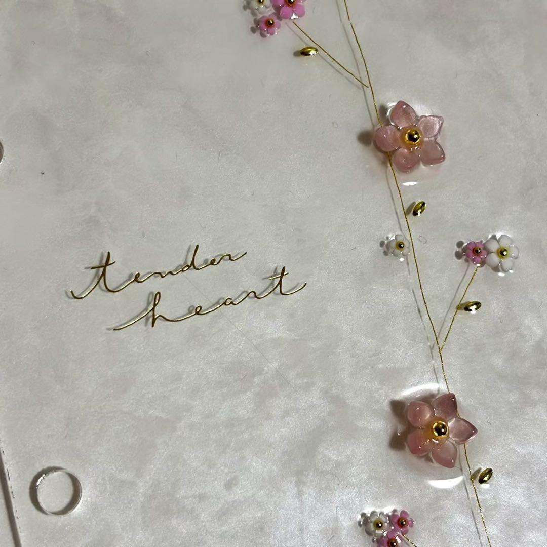 ✨ピゾ✨A6 アクリルレジンバインダー　リング付き　韓国　貯金